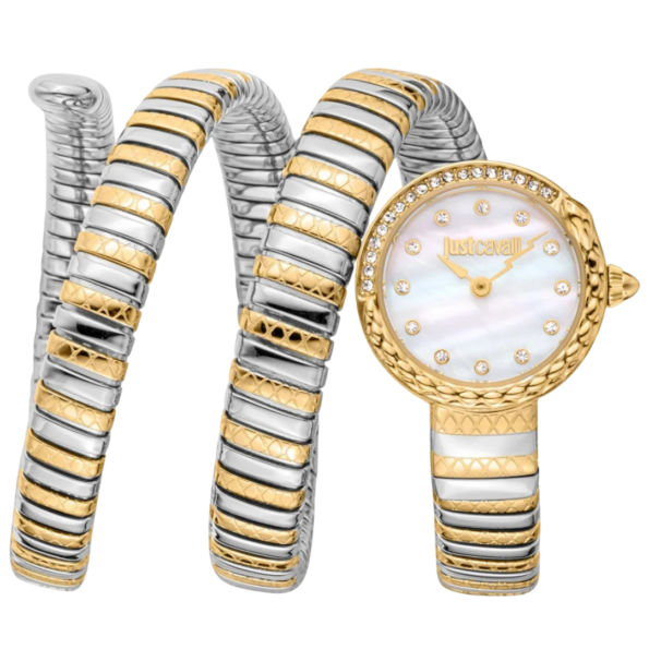 Just Cavalli Women's Enchanting Two-Tone Mother of Pearl Watch – Model JC1L302M0055