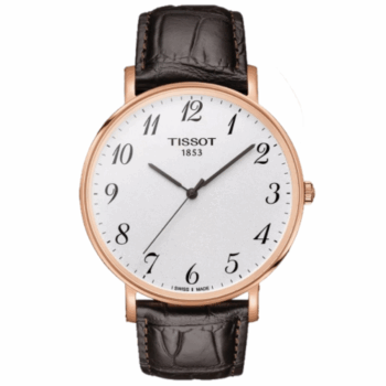 Tissot Everytime Large White Dial Leather Strap Watch – T1096103603200