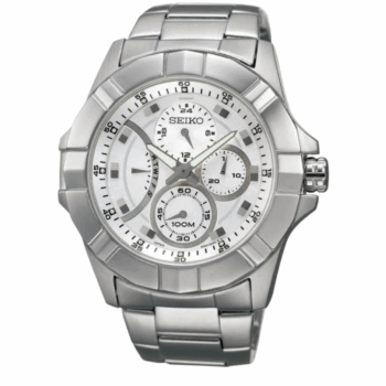 Seiko Chronograph Black Dial Stainless Steel Men's Watch SRL065P1