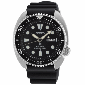 Seiko Prospex Automatic SRPE93K1 Diver's Watch – Black Dial on Rubber Strap