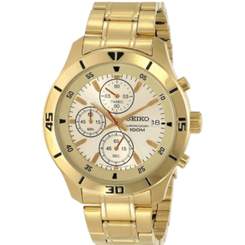 Seiko Chronograph Yellow gold toned/Yellow gold toned watch SKS404P1