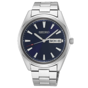 Seiko SUR341P1 Men's Classic Quartz Watch – Blue Dial with Stainless Steel Bracelet