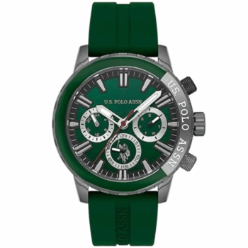 US Polo Assn. USPA1026-11 Quartz Silicone Green 45mm Men's Wristwatch